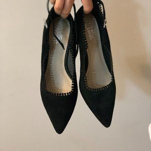 Wittner Black Suede Block Heels